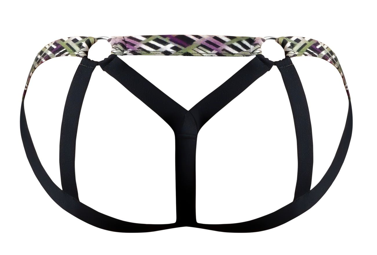 Male Power 351-303 Gridlocked Strappy Ring Jock Color Printed - DealByEthan.gay loves Male Power