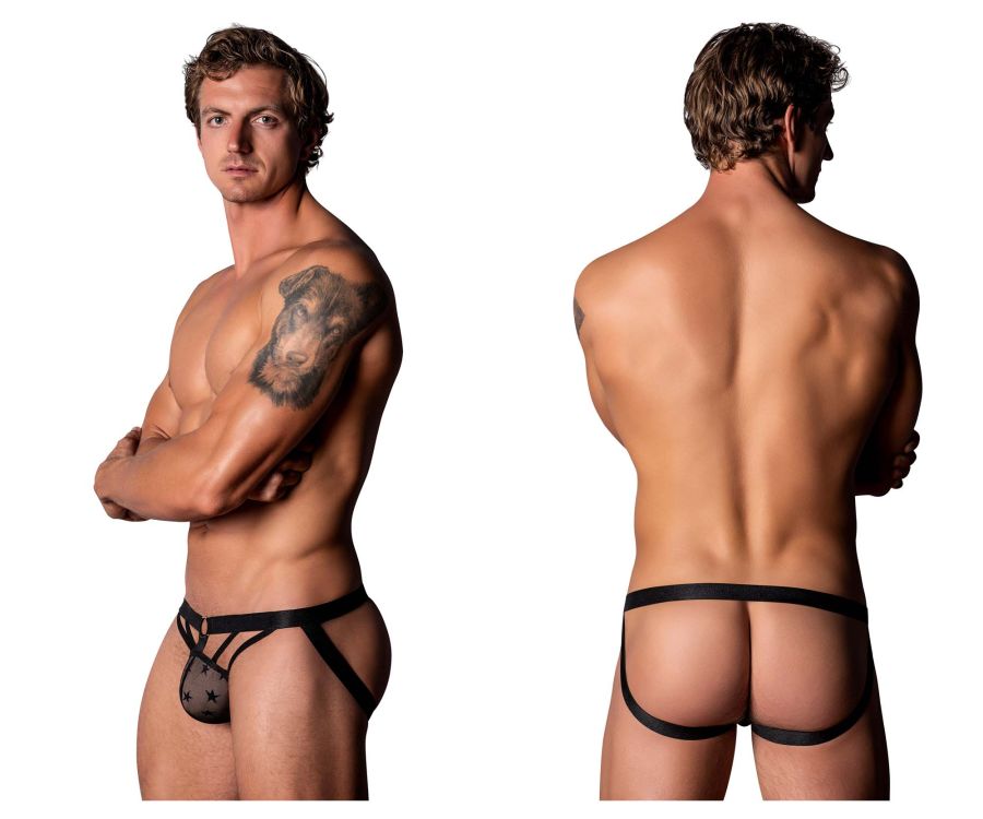 Male Power 386-291 Love Star Jock with Ring Color Black - DealByEthan.gay loves Male Power