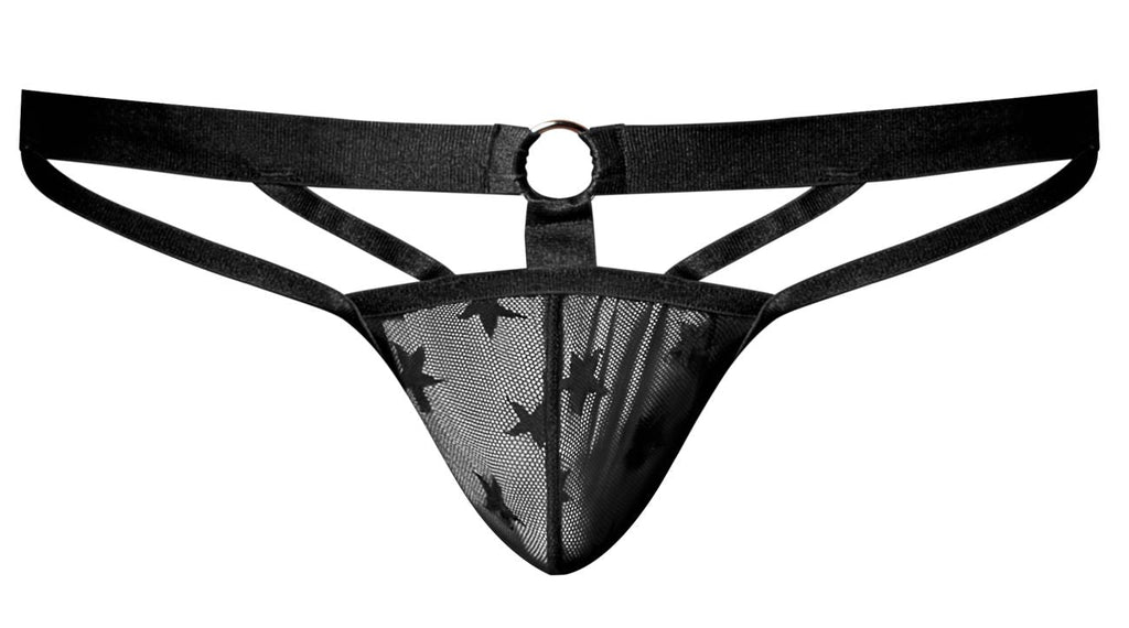 Male Power 386-291 Love Star Jock with Ring Color Black - DealByEthan.gay loves Male Power