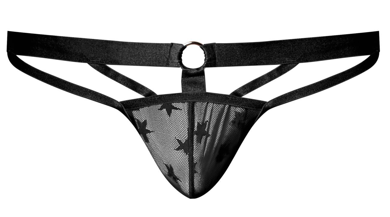 Male Power 386-291 Love Star Jock with Ring Color Black - DealByEthan.gay loves Male Power