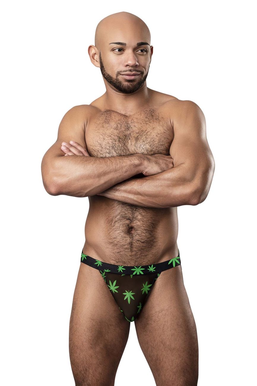 Male Power 390-294 Hazy Dayz Jock Color Pot Leaf - DealByEthan.gay loves Male Power