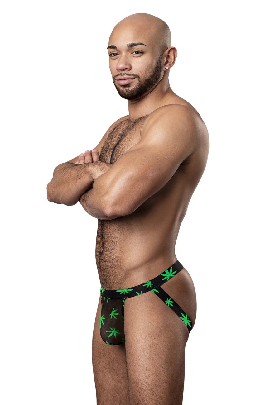 Male Power 390-294 Hazy Dayz Jock Color Pot Leaf - DealByEthan.gay loves Male Power