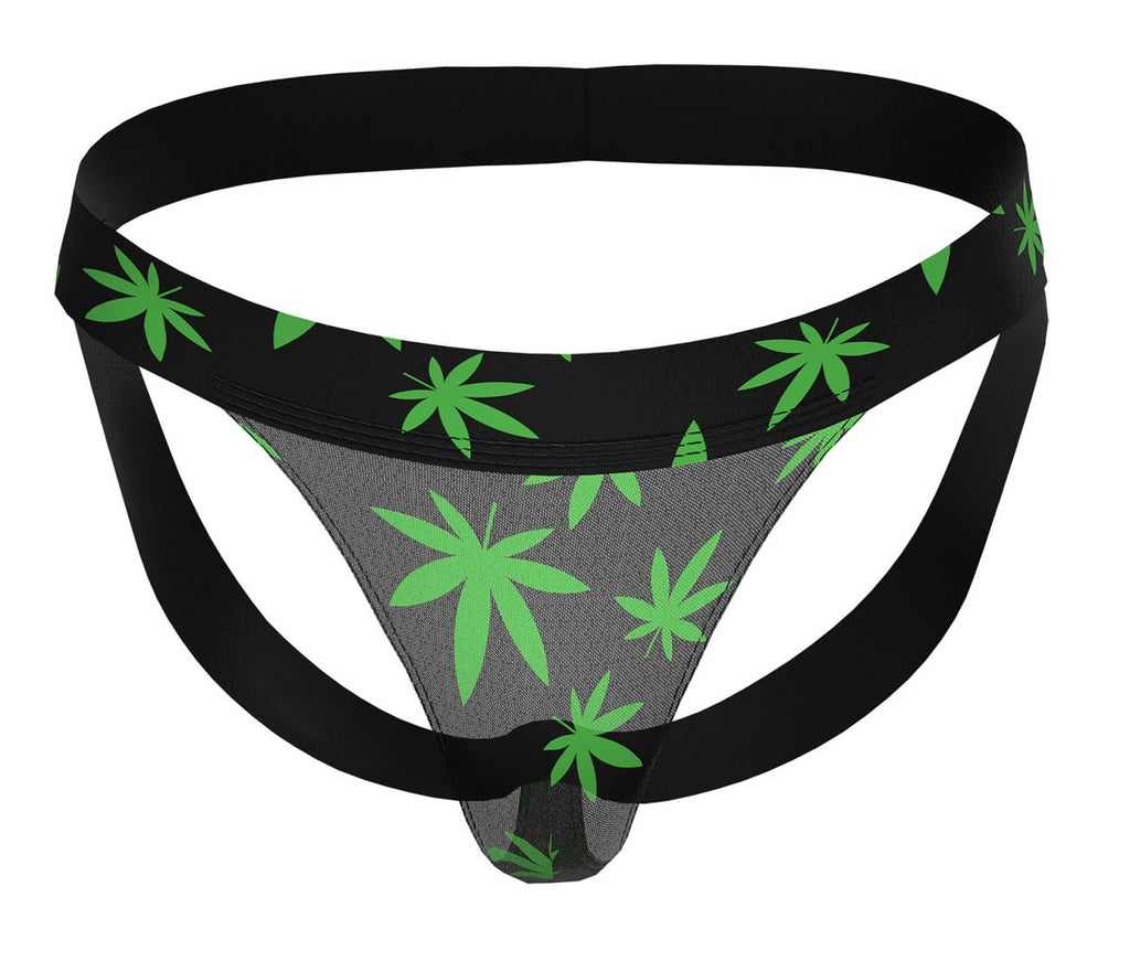 Male Power 390-294 Hazy Dayz Jock Color Pot Leaf - DealByEthan.gay loves Male Power