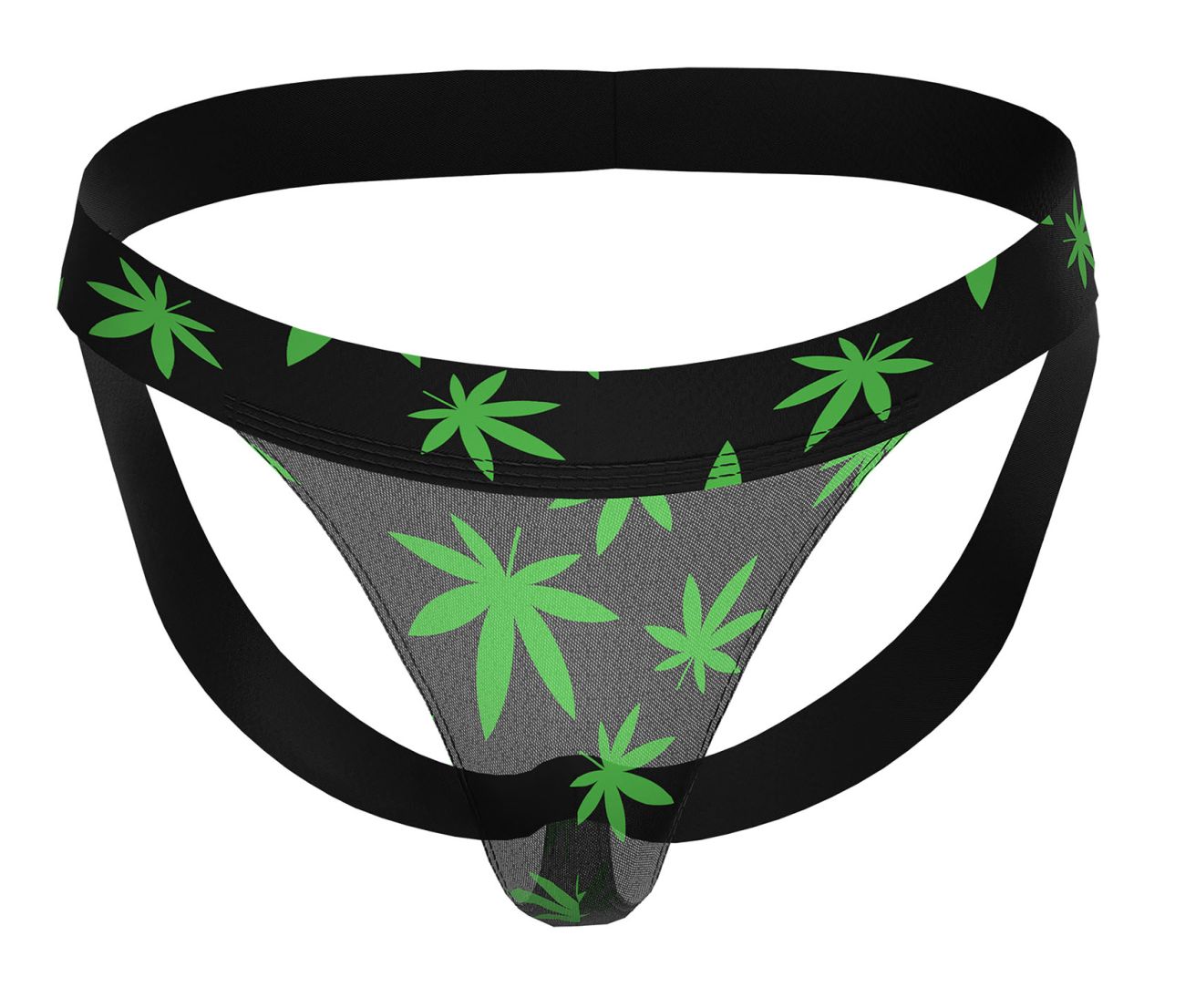 Male Power 390-294 Hazy Dayz Jock Color Pot Leaf - DealByEthan.gay loves Male Power