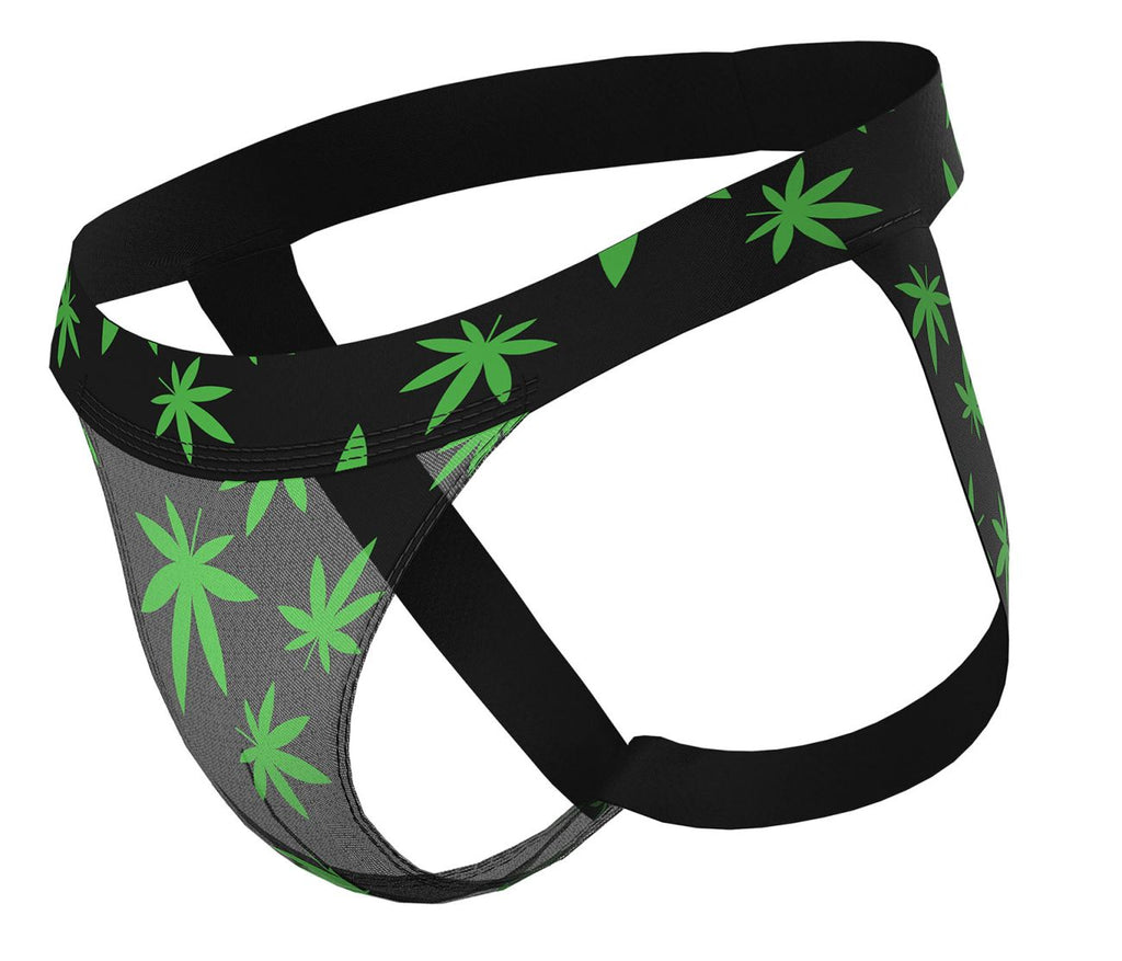Male Power 390-294 Hazy Dayz Jock Color Pot Leaf - DealByEthan.gay loves Male Power