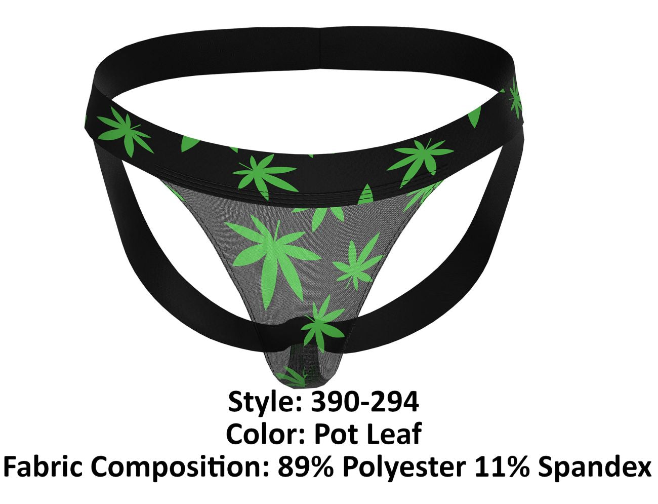 Male Power 390-294 Hazy Dayz Jock Color Pot Leaf - DealByEthan.gay loves Male Power