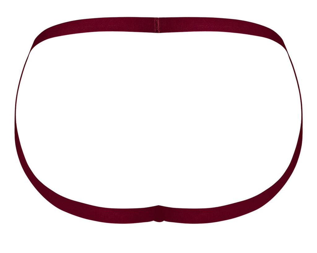 Male Power 394-289 Lucifer Strappy Jock Color Burgundy - DealByEthan.gay loves Male Power
