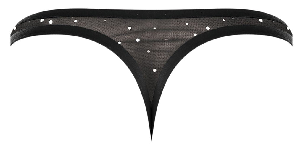 Male Power 407-288 Show Stopper Thong Color Silver Mesh Dot - DealByEthan.gay loves Male Power