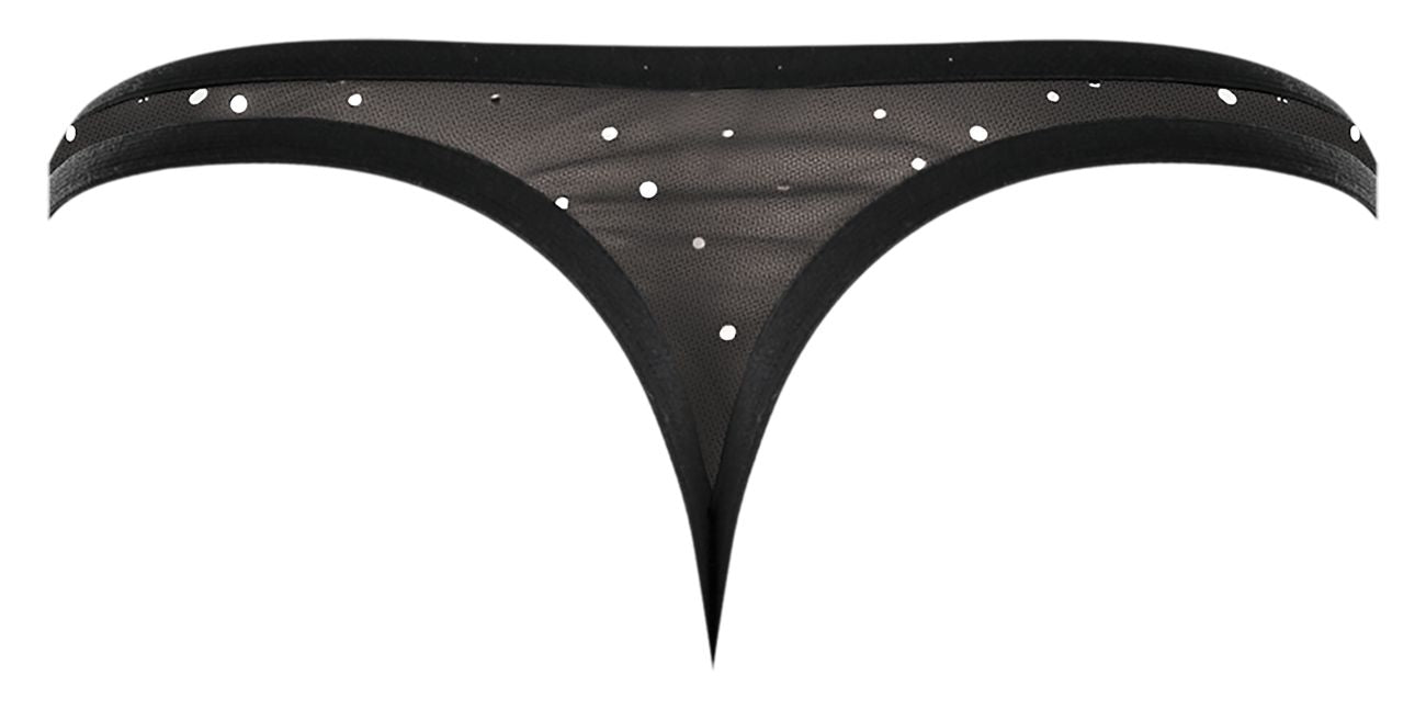 Male Power 407-288 Show Stopper Thong Color Silver Mesh Dot - DealByEthan.gay loves Male Power