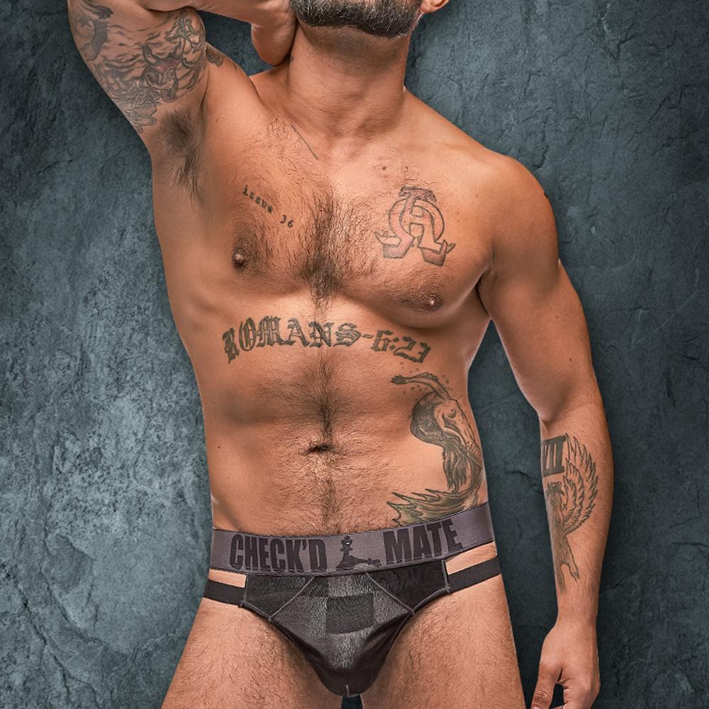 Male Power 411251 Checked Mate Cutout Thong - DealByEthan.gay loves Male Power