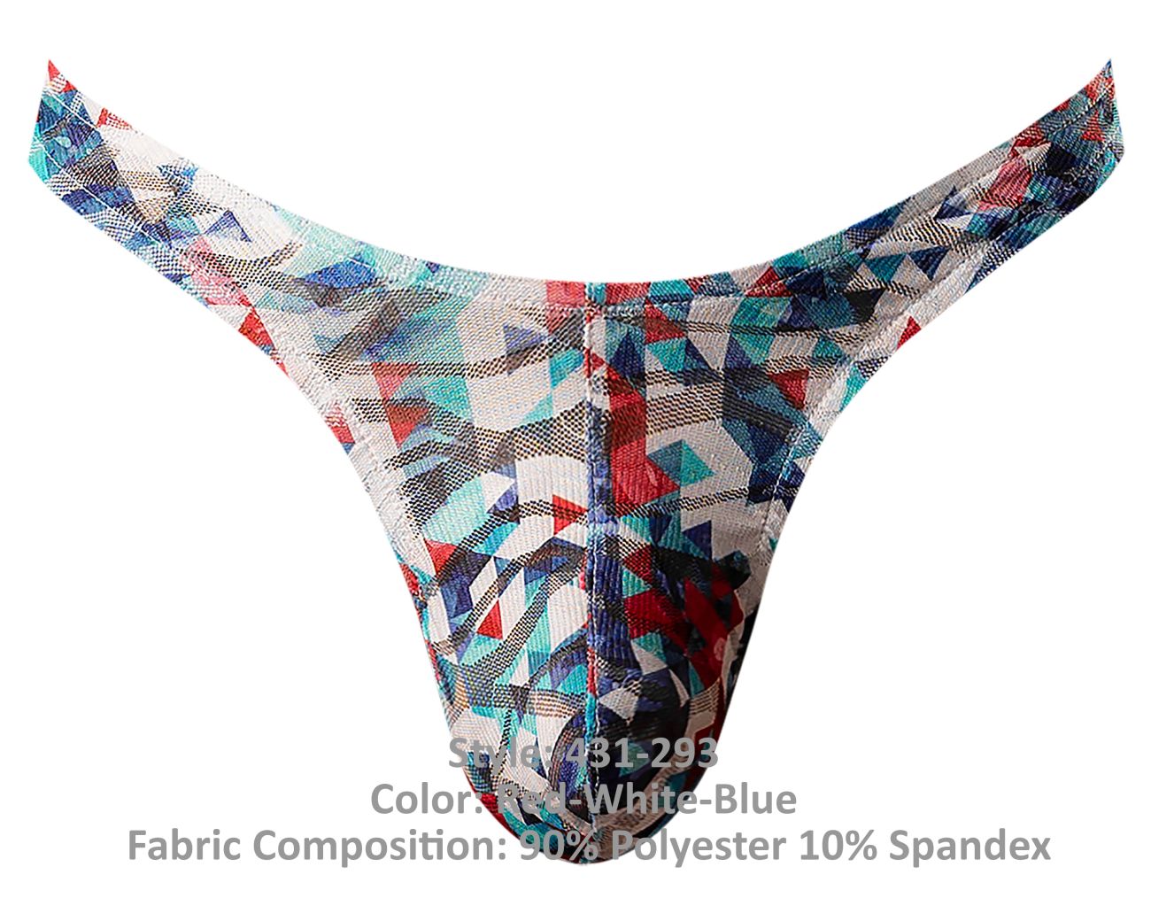 Male Power 431-293 Your Lace Or Mine Bong Thong Color Red-White-Blue - DealByEthan.gay loves Male Power