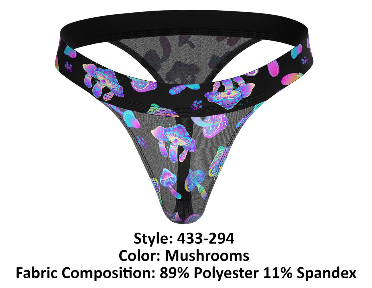 Male Power 433-294 Hazy Dayz Micro Thong Color Mushrooms - DealByEthan.gay loves Male Power