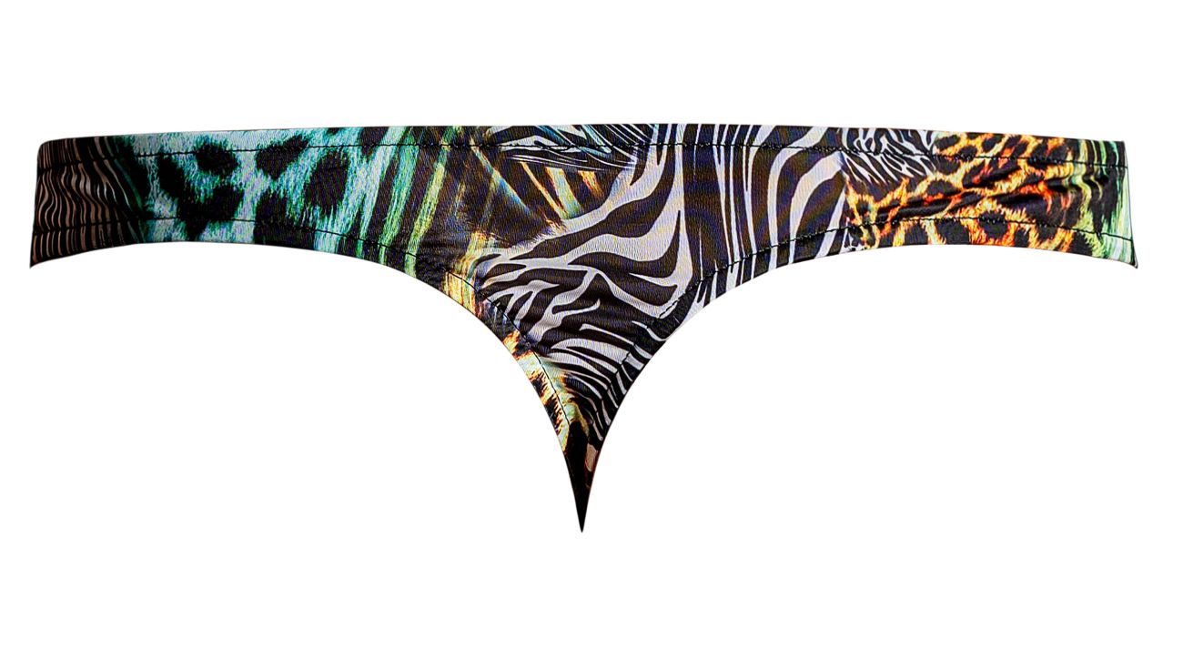 Male Power 439-295 Go Wild Thong with 2 Rings Color Multi Animal - DealByEthan.gay loves Male Power