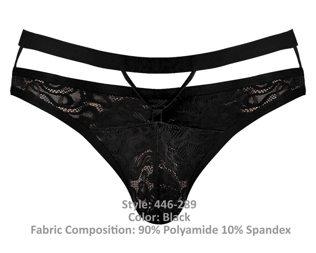 Male Power 446-289 Lucifer Cut Out Strappy Thong Color Black - DealByEthan.gay loves Male Power
