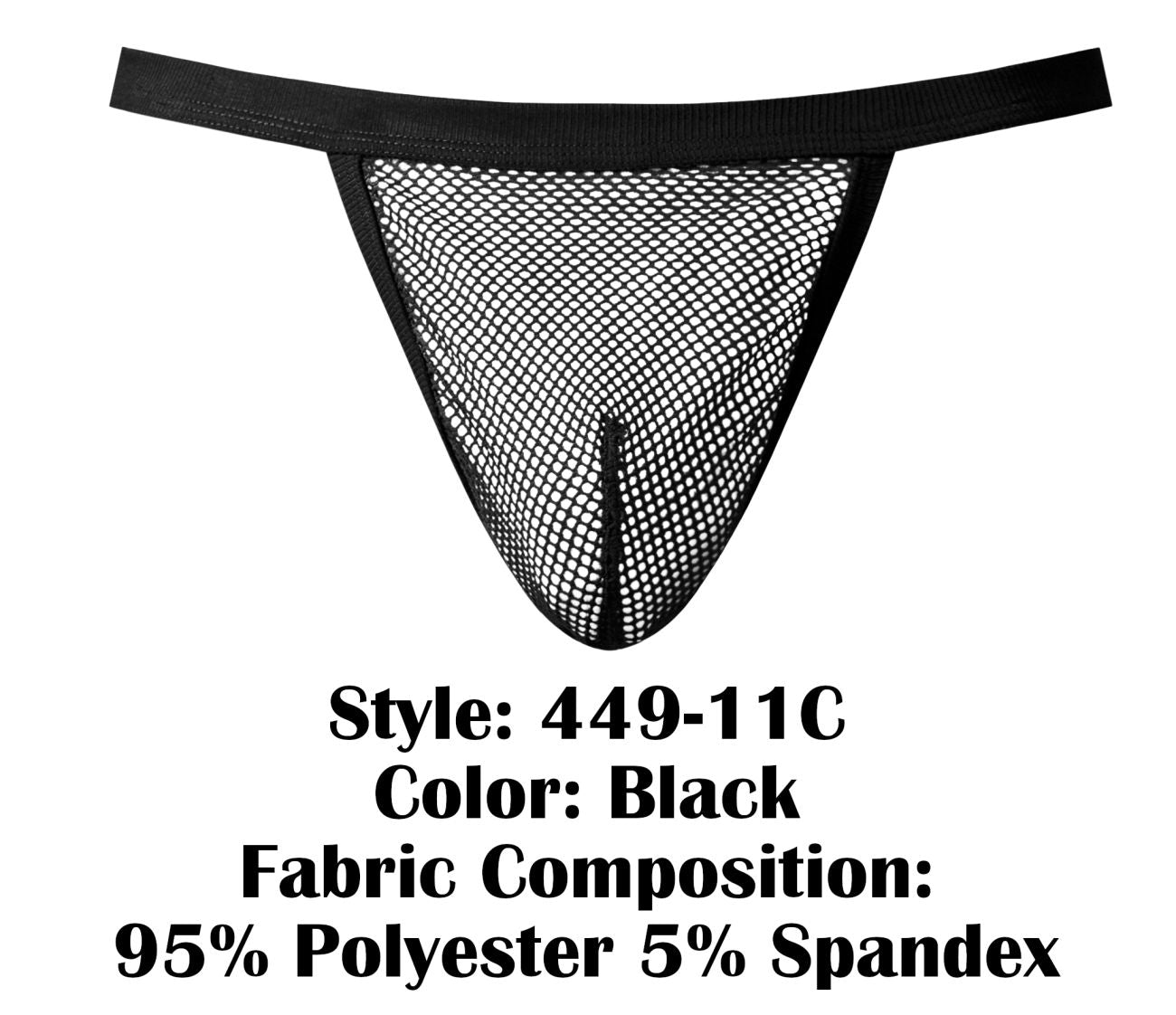 Male Power 449-11C Fishnet 2 G-String Color Black - DealByEthan.gay loves Male Power