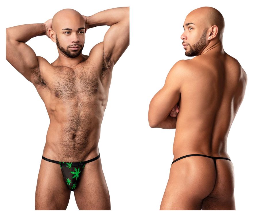 Male Power 450-294 Hazy Dayz Posing Strap Color Pot Leaf - DealByEthan.gay loves Male Power