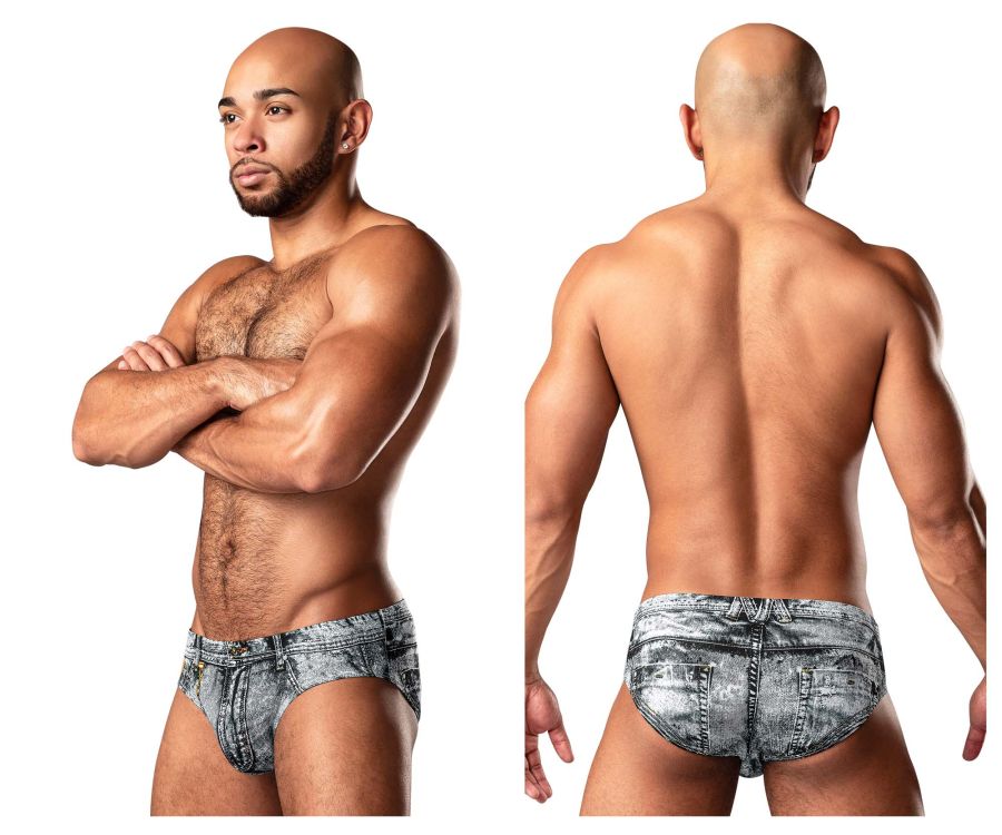 Male Power 486-286 Dirty Denim Bikini Color Denim Print - DealByEthan.gay loves Male Power