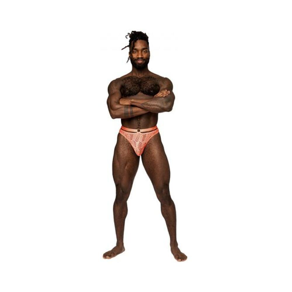 Male Power Rude Awakening Strap Thong Neon Orange S/m - DealByEthan.gay loves Male Power