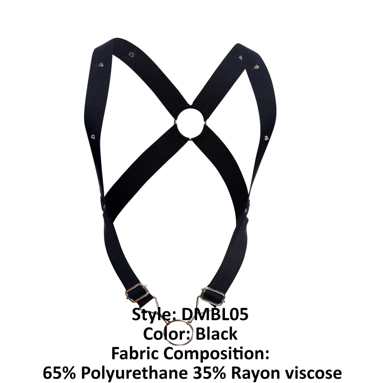 Arnés cruzado MaleBasics DMBL05 DNGEON, color negro