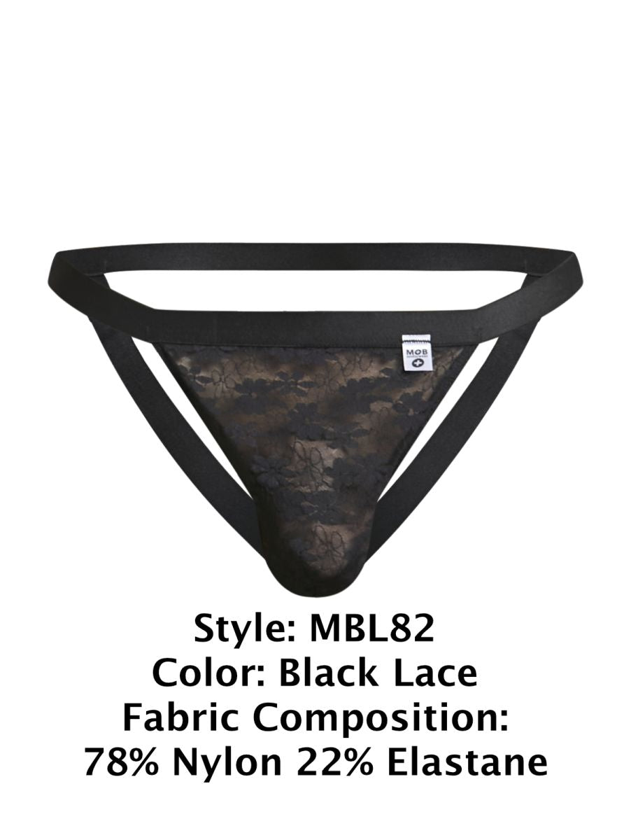 Malebasics mbl82 sexy jockstrap black lace thong with camouflage pattern made of 78 nylon 22 elastane