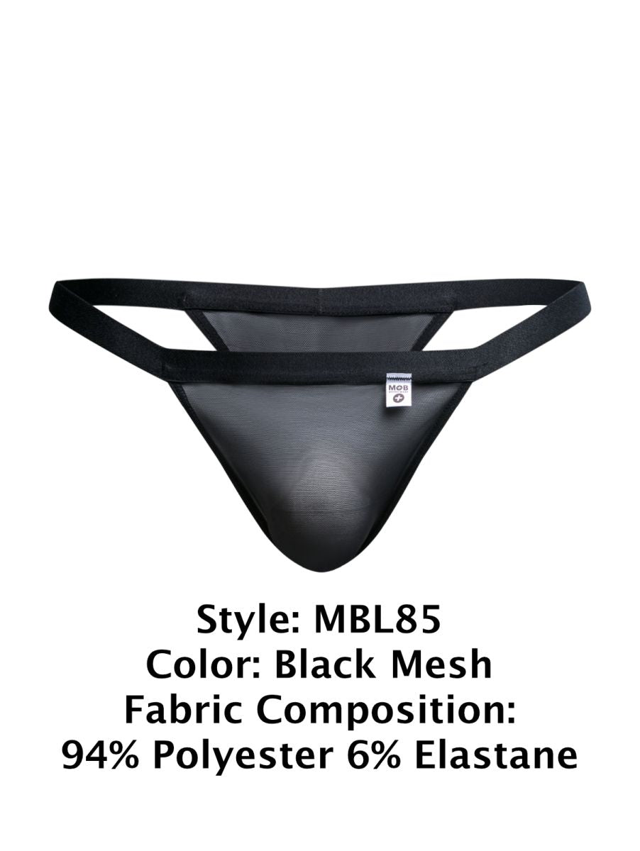 MaleBasics MBL85 Y Sexy Thongs Color Black Mesh - DealByEthan.gay loves MaleBasics