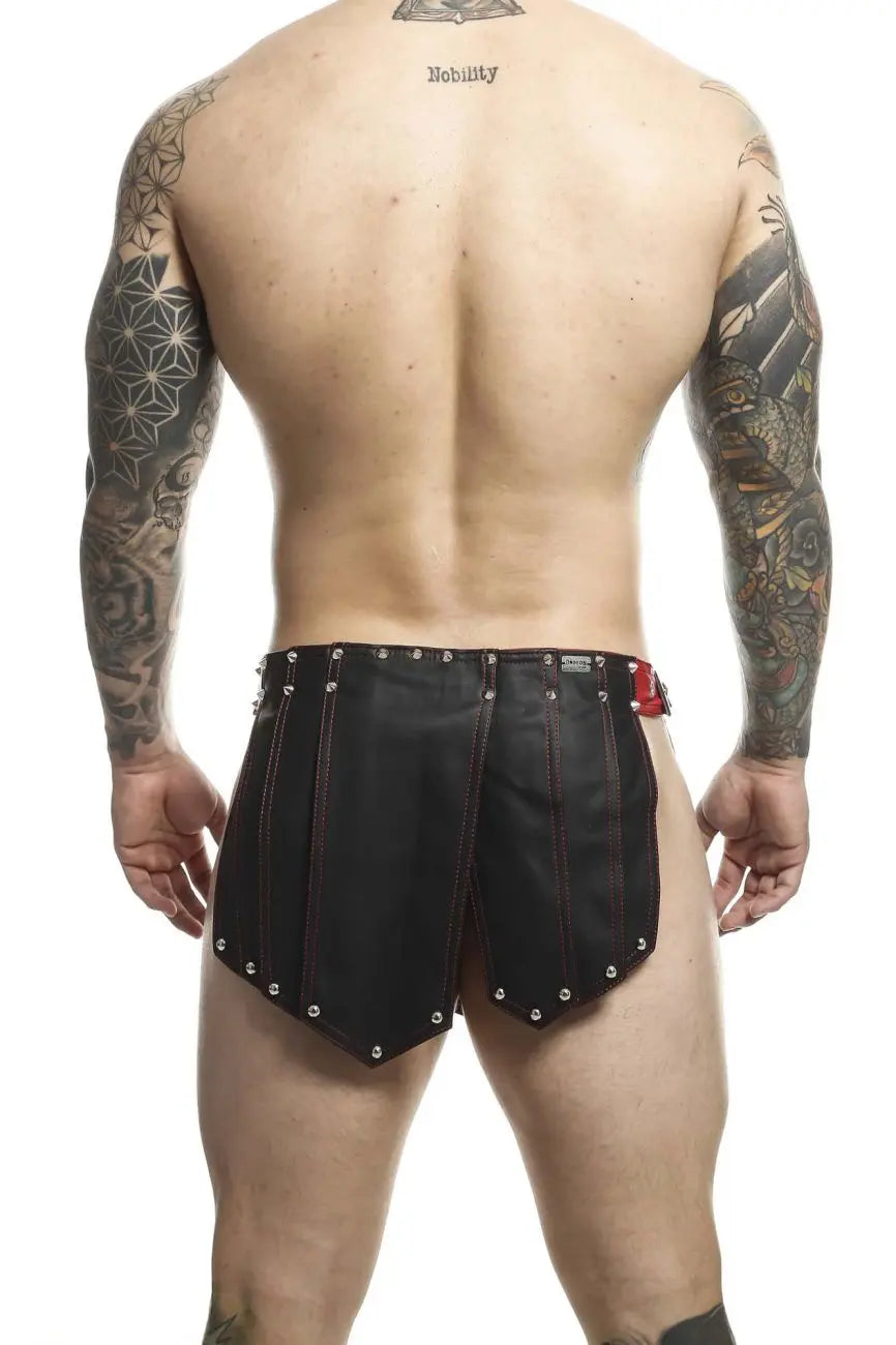 MaleBasics Herrenwäsche DMBL10 DNGEON Roman Skirt Farbe Schwarz-Rot