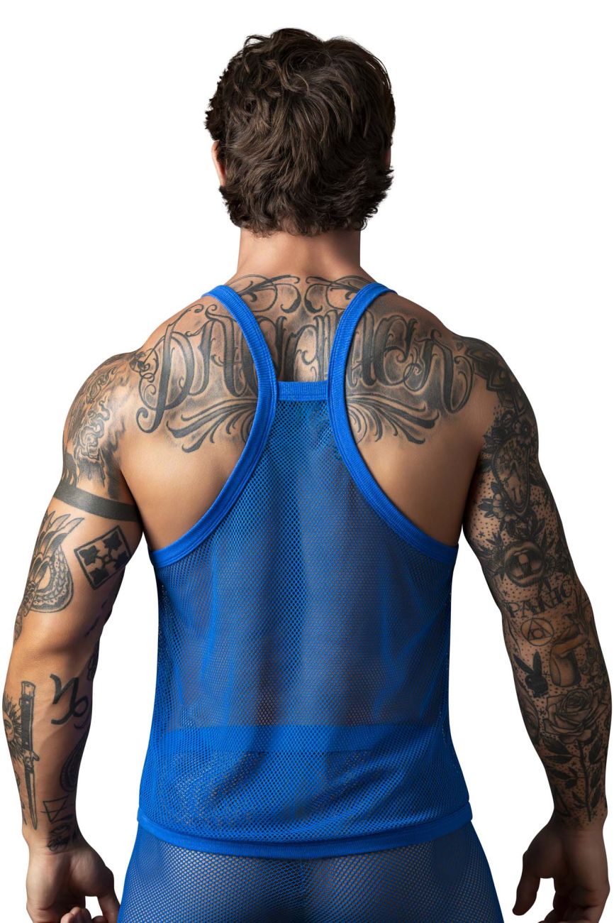 Camiseta sin mangas Male Power 110-11C Fishnet 2 Color Royal