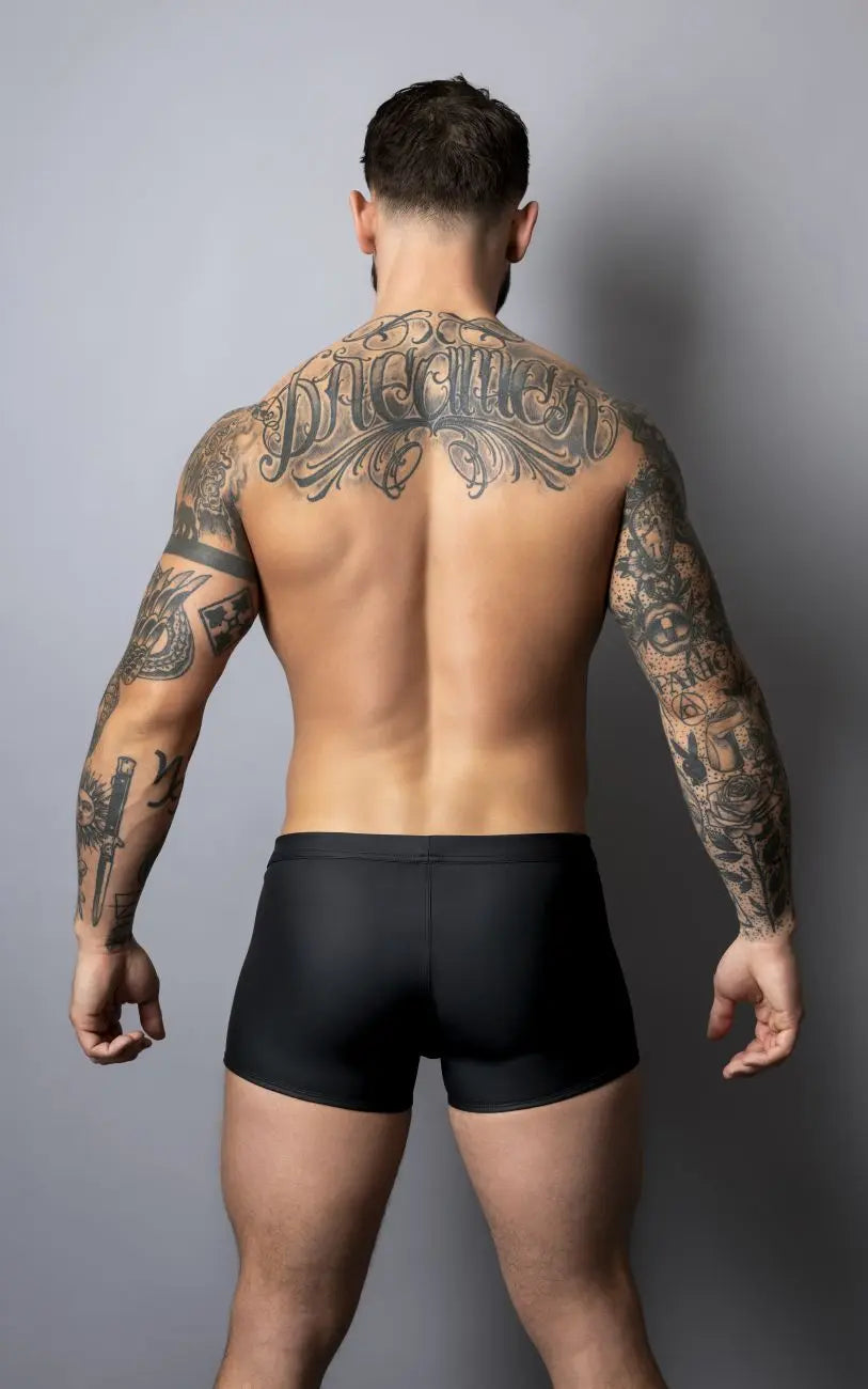 Ropa Interior Masculina Male Power 120-298 Oh Snap Short Abierto Color Negro
