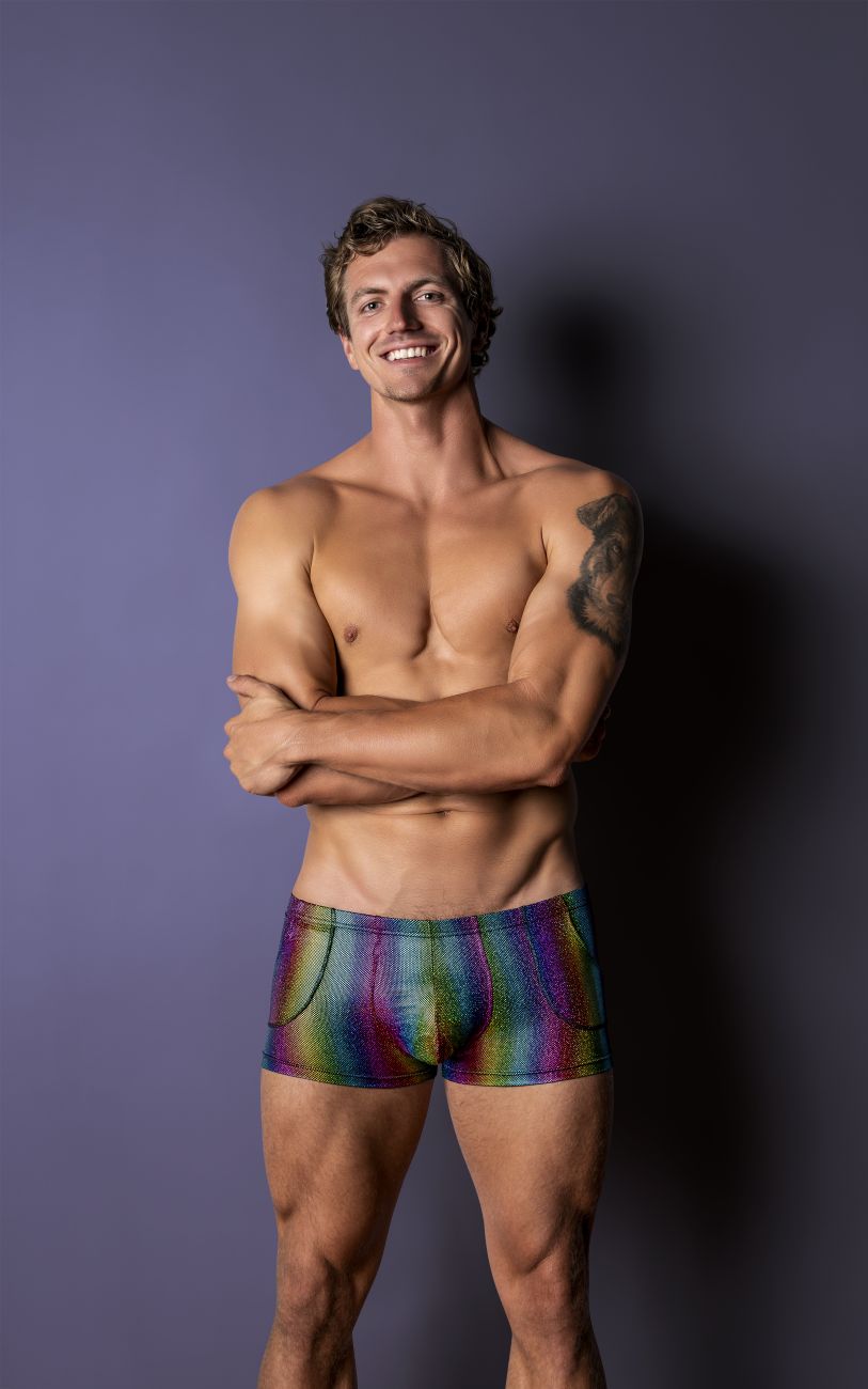 Male Power 132-297 Pack N Play Pocket Short Farbe Regenbogen