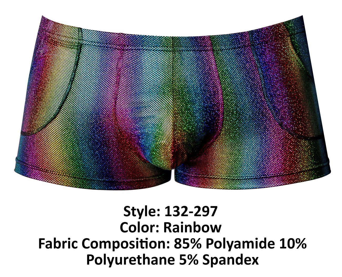 Male Power 132-297 Pack N Play Pocket Short Farbe Regenbogen