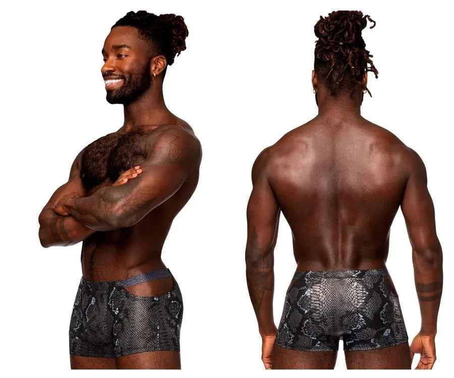 Ropa interior para hombre Male Power 153-282 S-naked con bolsillo corto, color negro-azul