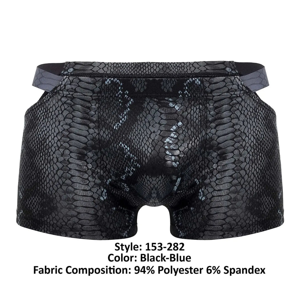 Ropa interior para hombre Male Power 153-282 S-naked con bolsillo corto, color negro-azul