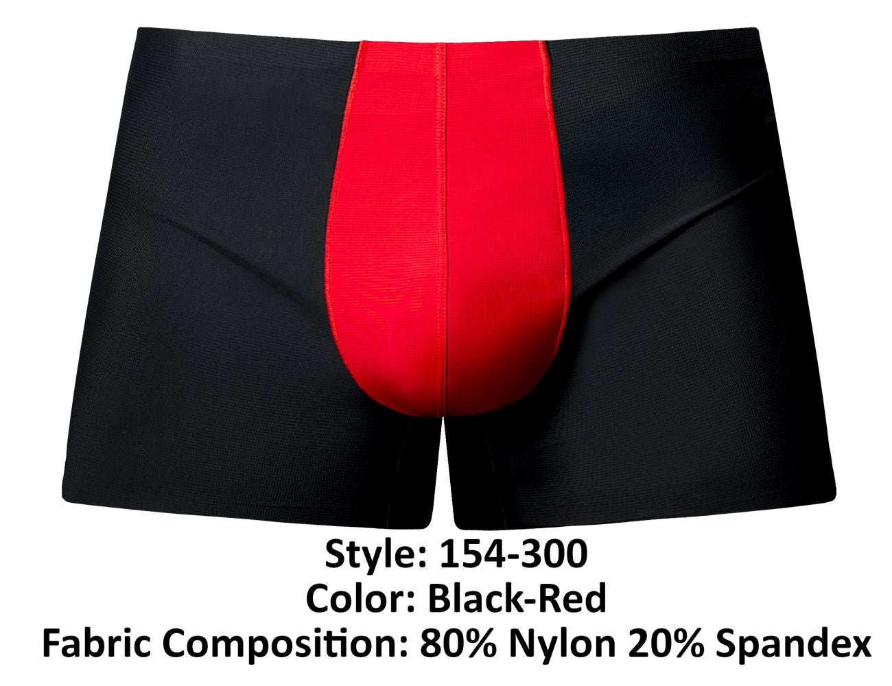 Male Power 154-300 Hot Mesh Pouch Short Farbe Schwarz-Rot