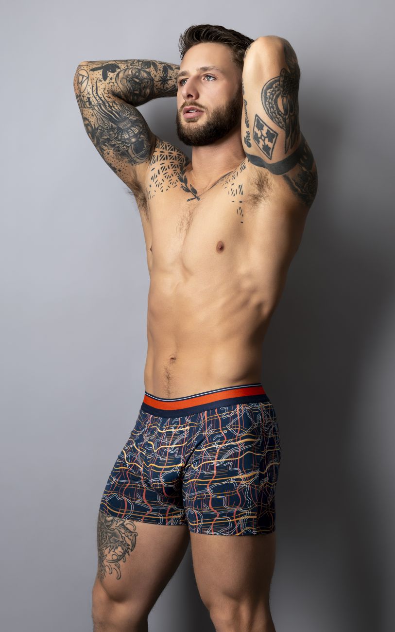 Male Power 160-299 Soo Cumfy Boxershorts Farbe Navy-Orange