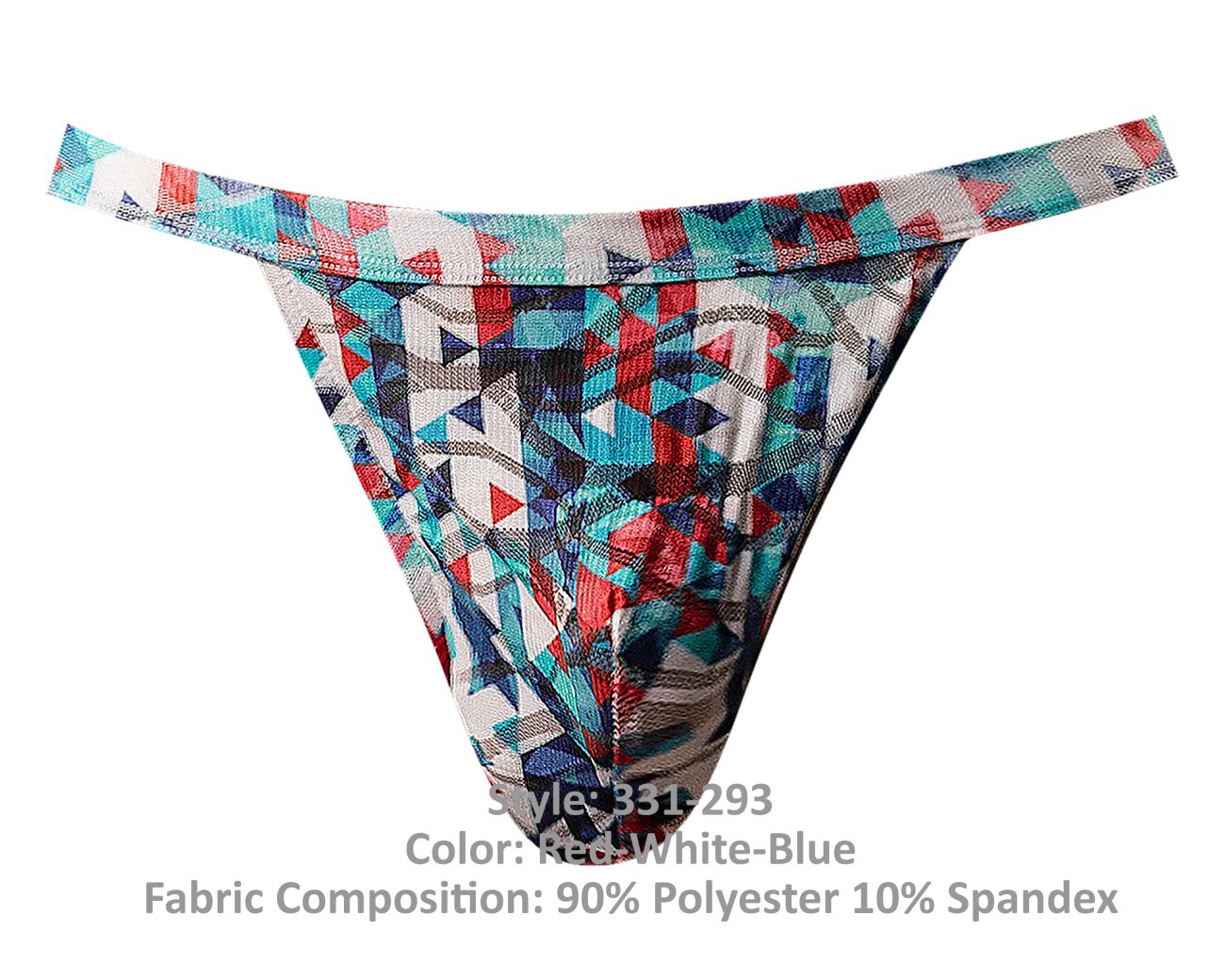 Male Power 331-293 Your Lace Or Mine Jock Color Rojo-Blanco-Azul