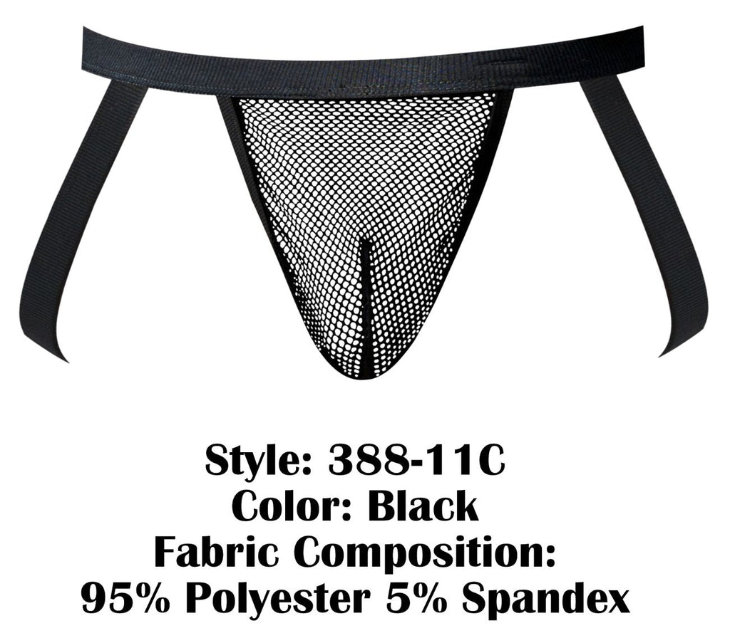 Suspensorio Male Power 388-11C Fishnet 2 Color Negro
