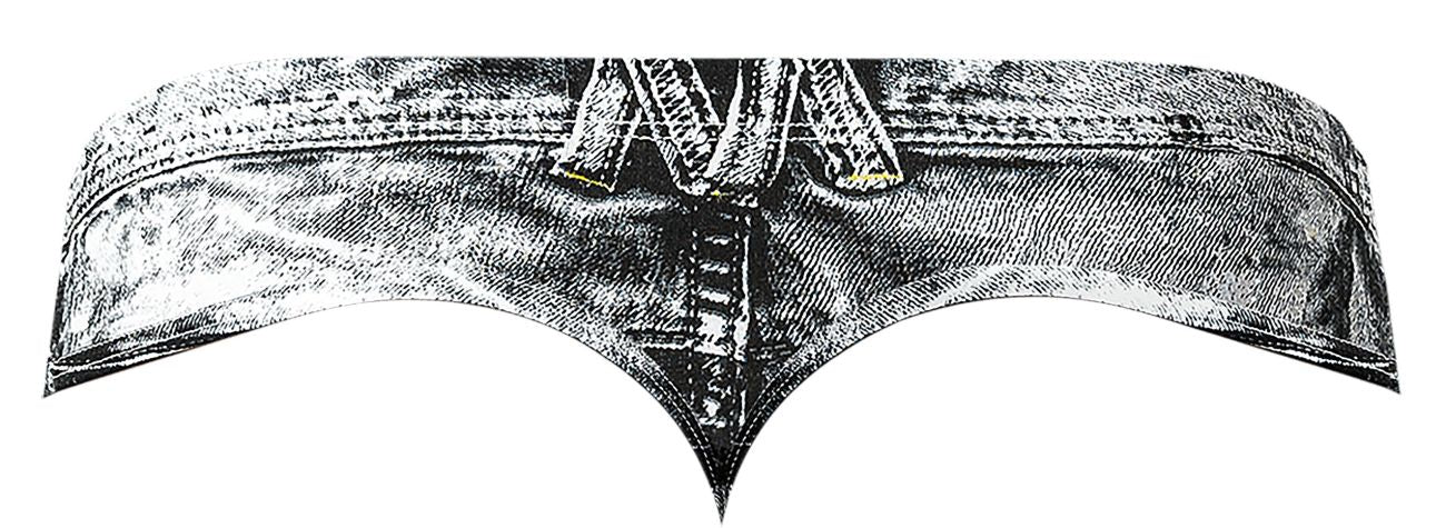 Tanga de mezclilla sucia Male Power 440-286 Color Denim Print