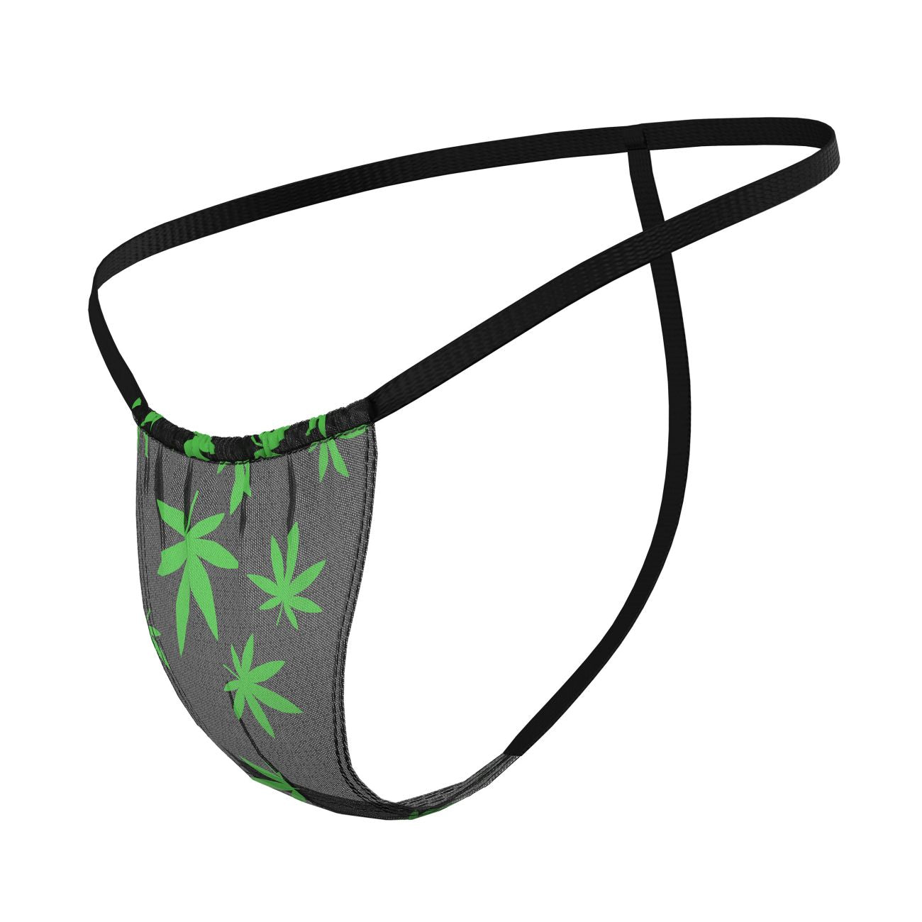 Male Power 450-294 Hazy Dayz Posing Strap Farbe Cannabisblatt