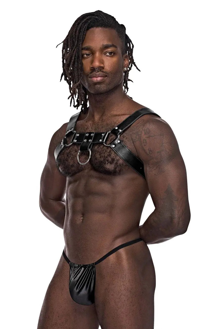 Male Power Herrenunterwäsche 590-266 Leder Aries Harness Farbe Schwarz