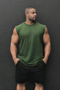 Jed North Men's Retro Oversized Muscle Tee - Forest Green