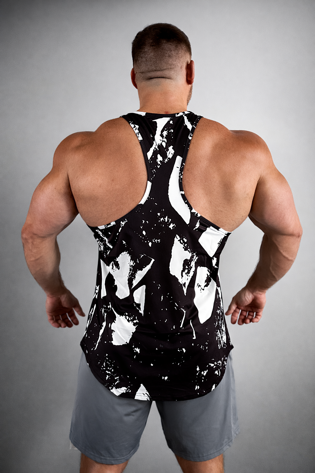 Jed North Graphic Muscle Stringer - Abstrakt Schwarz