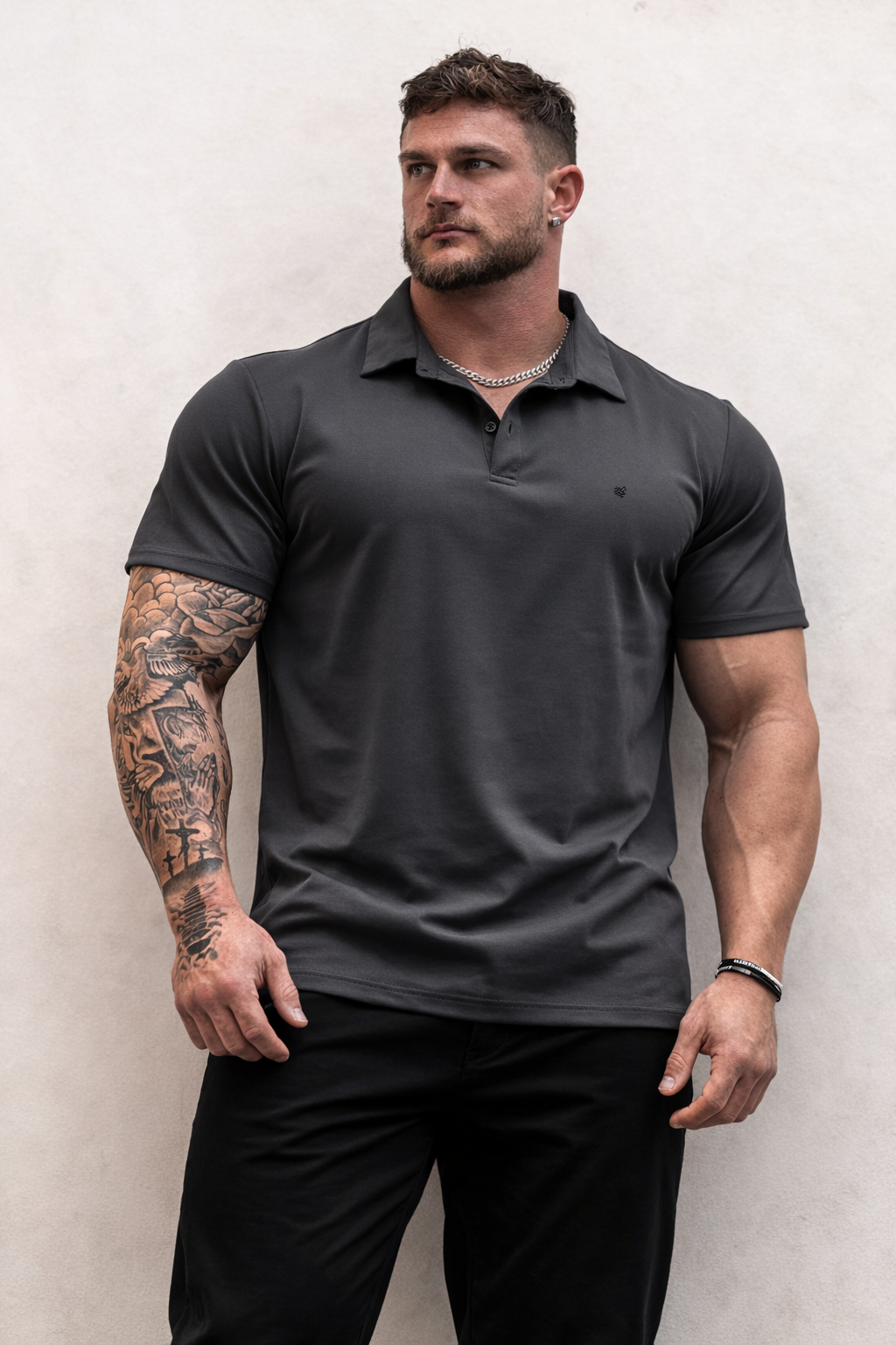 Polo de secado rápido Jed North - Gris oscuro