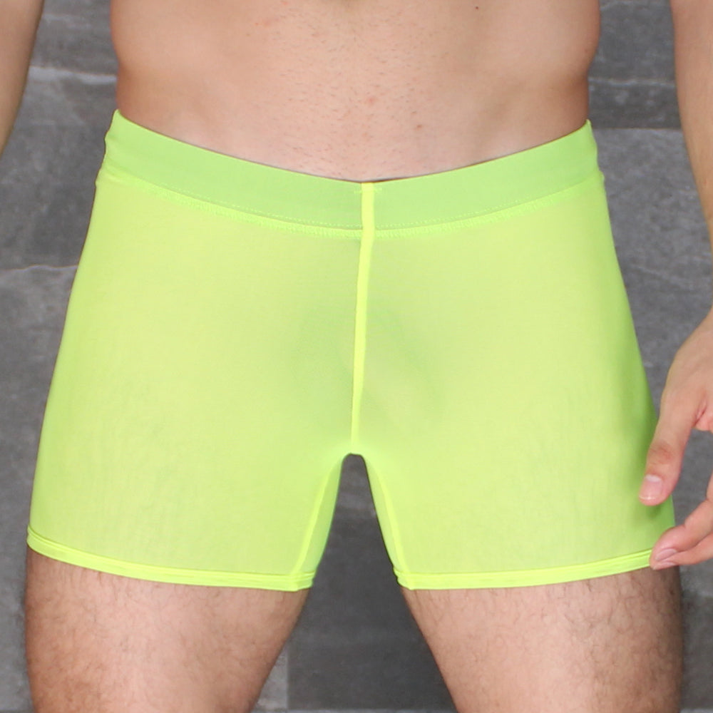 Neon green sheer mesh boxer briefs mckillop daus tackle shorts ultra mesh designed for breathability and comfort