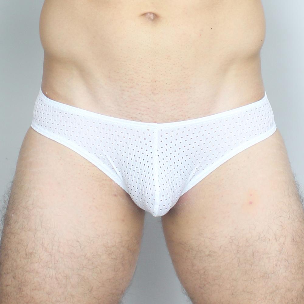 White mckillop gbpl gravity brief expose lycra mesh briefs with a snug form-fitting design