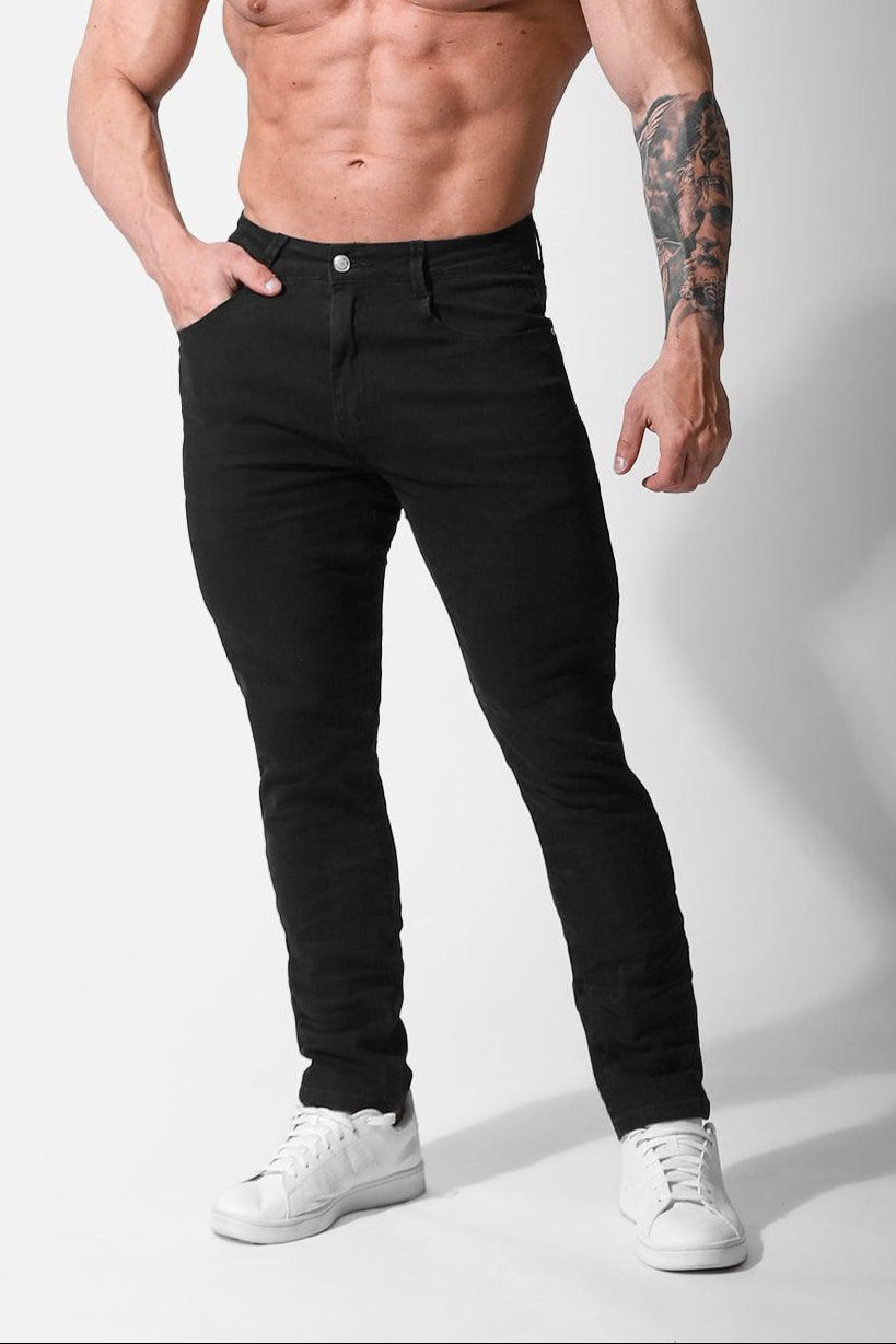 Men's Fitted Stretchy Pants - Black - DealByEthan.gay loves Jed North