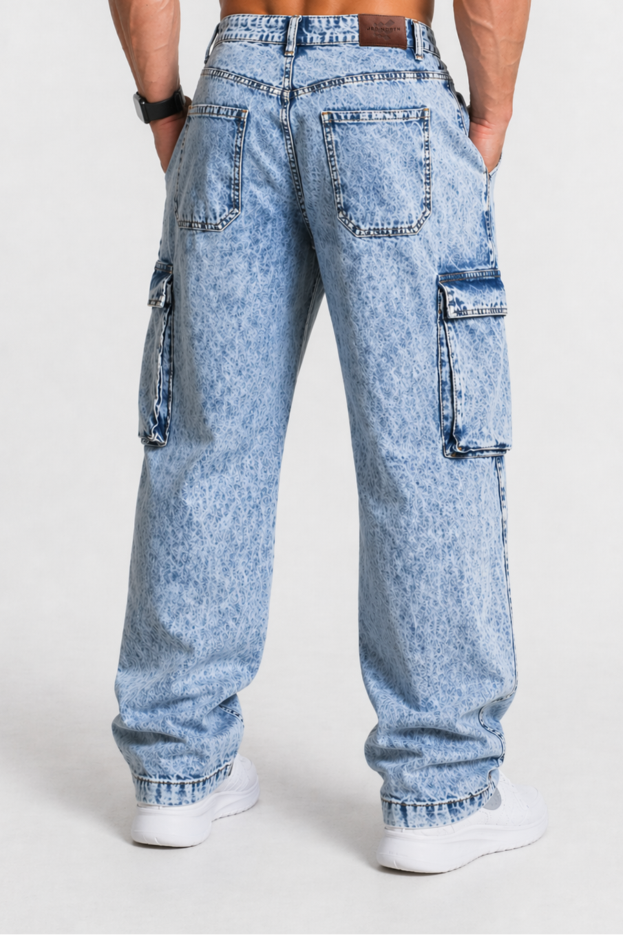 Jed North Men's Men's Vintage Loose-Fit Jeans - Washed Navy