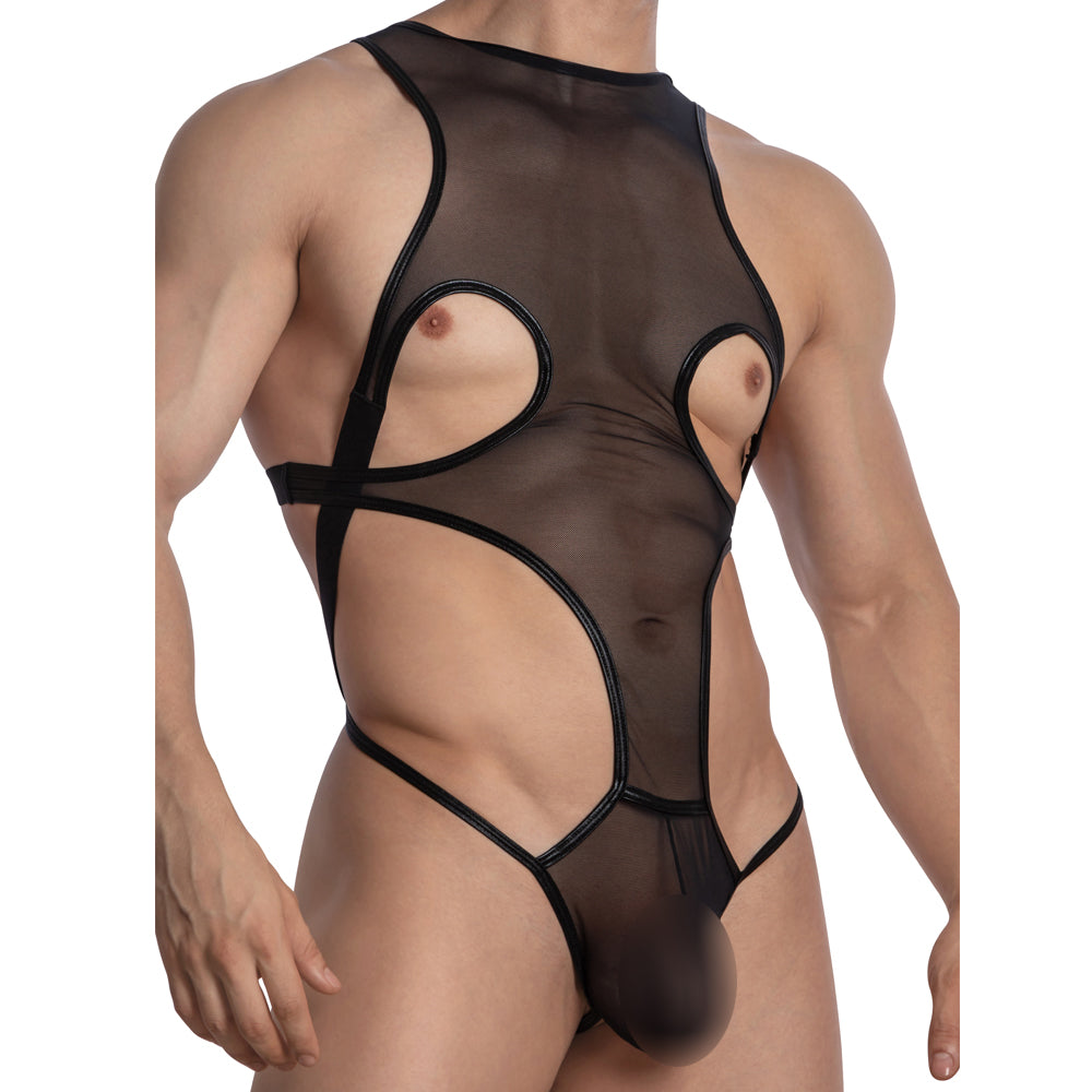 Miami Jock MJV035 Body Suit Leather Sides Naked - DealByEthan.gay loves Miami Jock
