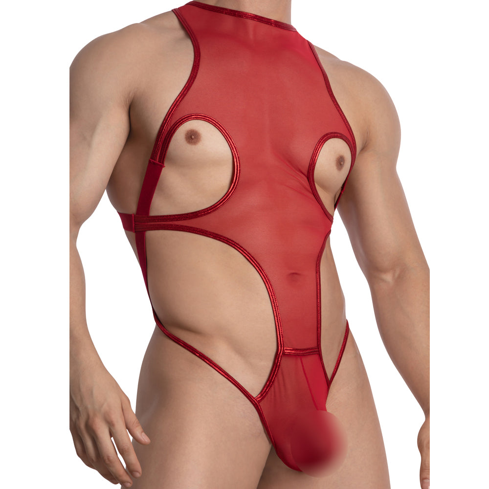 Miami Jock MJV035 Body Suit Leather Sides Naked - DealByEthan.gay loves Miami Jock