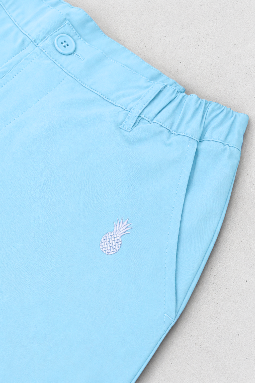 JJ Malibu Men's Muscle-fit Men's 2.5'' Stretchy Chino Shorts - Pale Blue