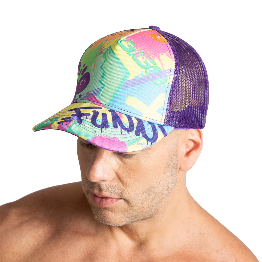 NEON PURPLE CAPS - men's print cap
